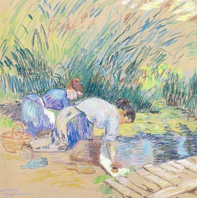 Two Washerwomen by Jean Baptiste Armand Guillaumin
